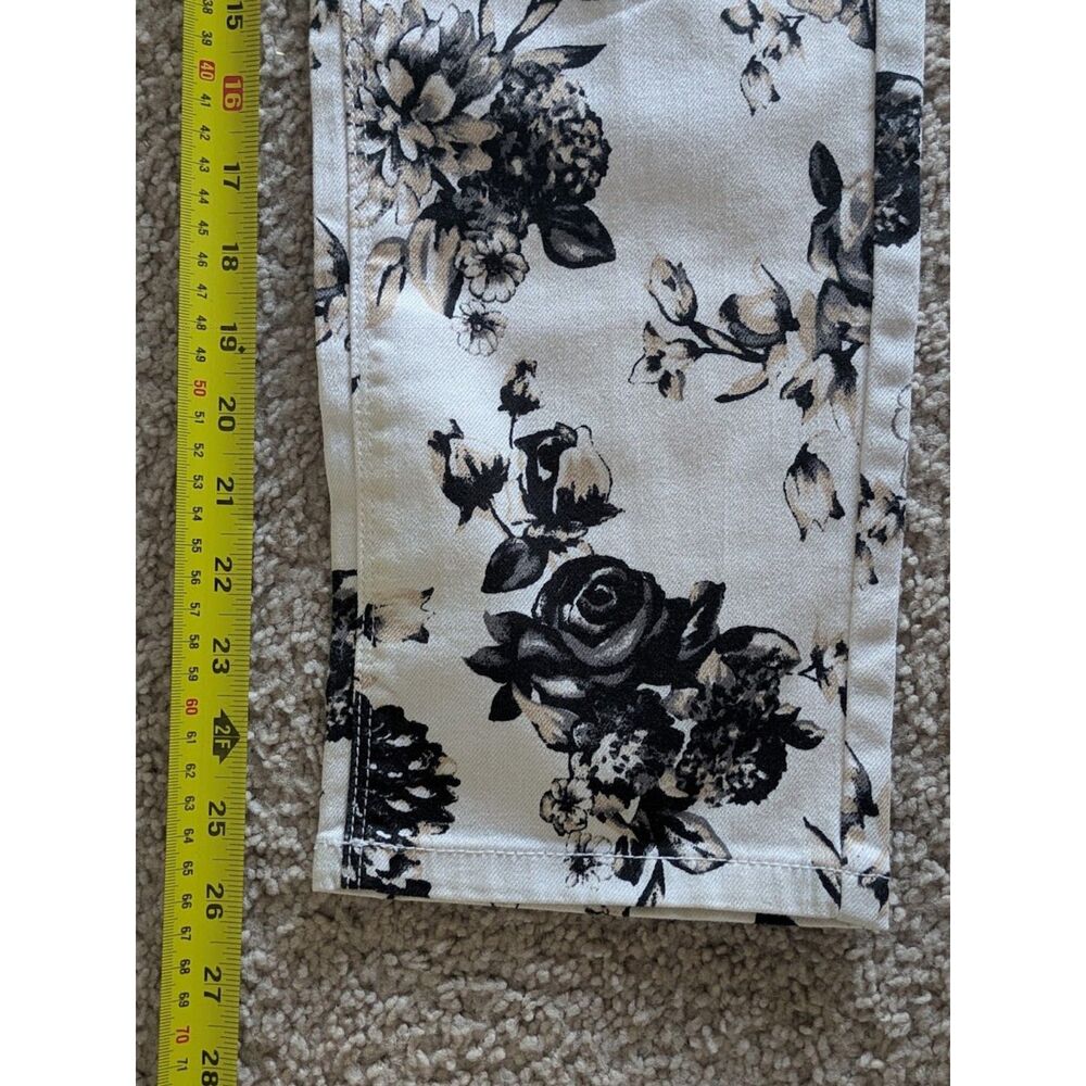 NWOT White House Black Market Floral Print Ankle Capri Length Jeans Sz 10 - Picture 9 of 10